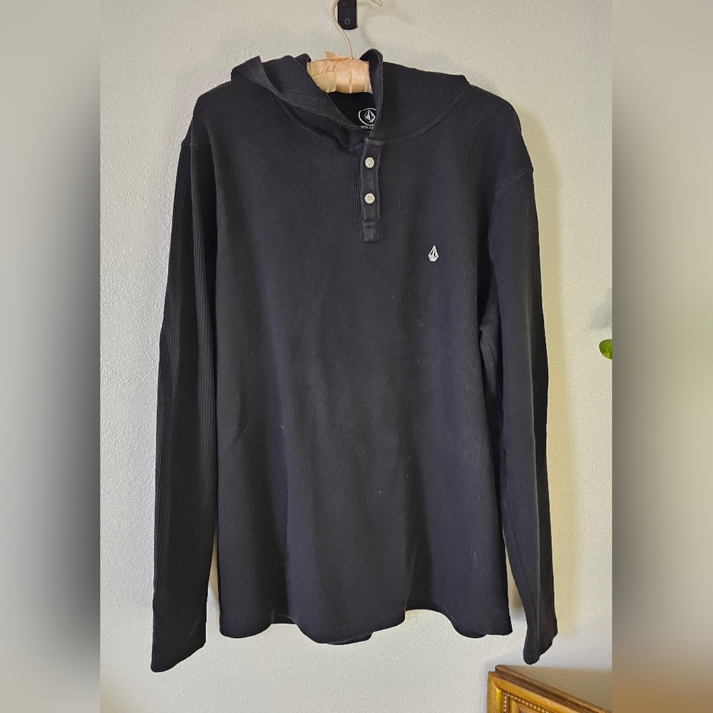 Volcom Mens Black Thermal Hoodie XL